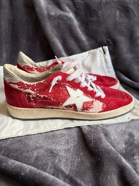 GOLDEN GOOSE red sparkle BALLSTAR